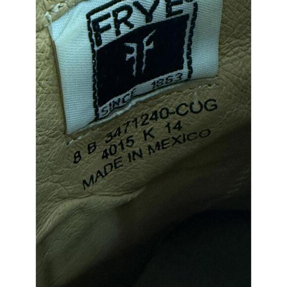 Frye Ilana Whipstitch Distressed Western Cowboy Cognac Ankle Boots Size 8 - Picture 7 of 9